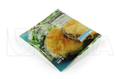 Dikey makinede LDPE filmle dondurulmuş balık paketleme