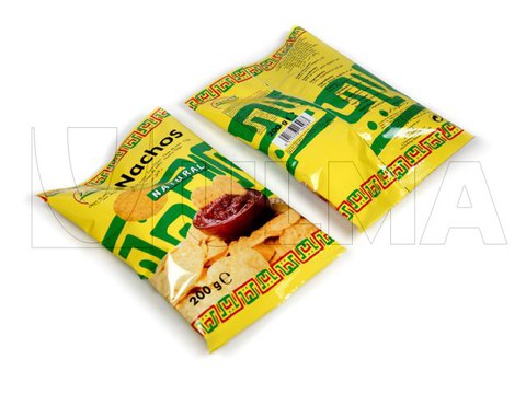 Dikey makinede BOPP film ile Tex-Mex mısır cipsi paketleme