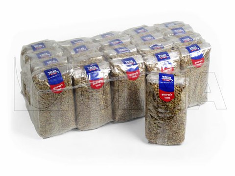 Düşük yoğunluklu polietilen shrink filmle toplu baklagil paketleme