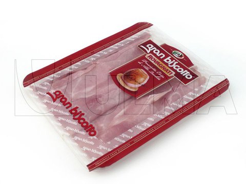 Hazır tabak kapama makinesinde modifiye atmosferde (MAP) dilimli jambon paketleme