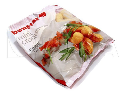 Dikey makinede donuk mini kroket paketleme