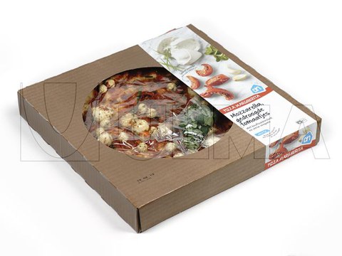 Flowpack makinede modifiye atmosferde (MAP) taze pizza paketleme
