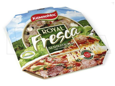 Termoform makinede modifiye atmosferde (MAP) taze pizza paketleme