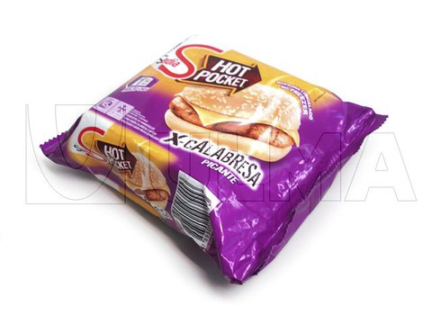 Flowpack makinede modifiye atmosferde (MAP) pişmiş burger paketleme