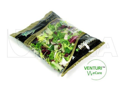 Venturi™ sistemli dikey makinede (VFFS) yemeye hazır doğranmış marul paketleme