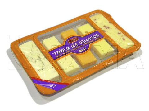 Hazır tabak kapama makinesinde modifiye atmosferde (MAP) dilimli peynir paketleme