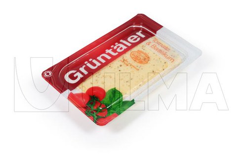 Termoform makinede sert alt filmle modifiye atmosferde (MAP) dilimli peynir paketleme