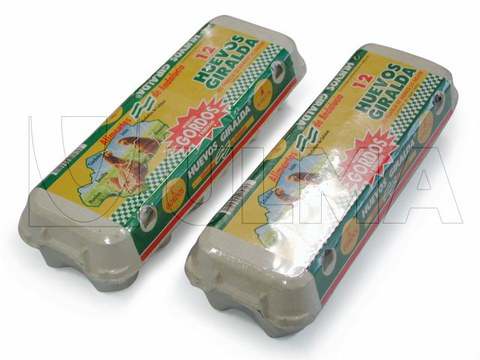Flowpack makinede kartonlu yumurta paketleme