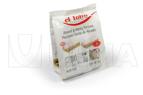 Dikey makinede lamine filmle altı düz pakette şekerleme paketleme.