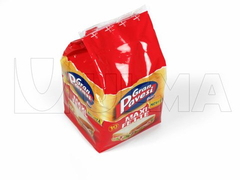 Flowpack makinede dilimli ekmek paketleme