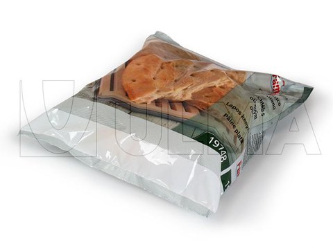 Flowpack makinede ekmek paketleme