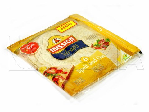 Yandan yapıştırmalı (side seal) pakette modifiye atmosferde tortilla (lavaş) paketleme